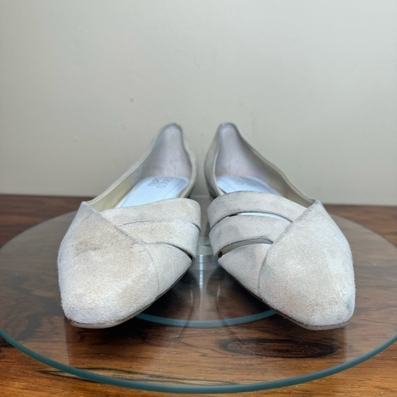 Franco Sarto Braela Almond Toe d'Orsay Flat in sand suede - Picture 8 of 16